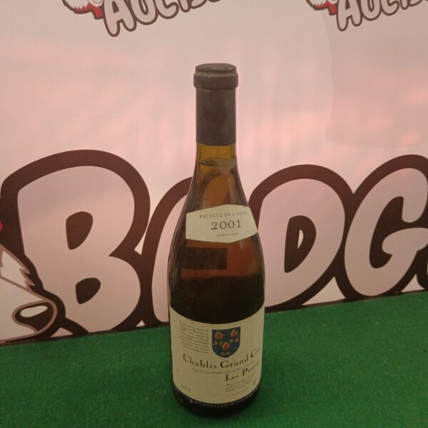 Bottle of 2001 Chablis Grand Cru Les Preuses wine.