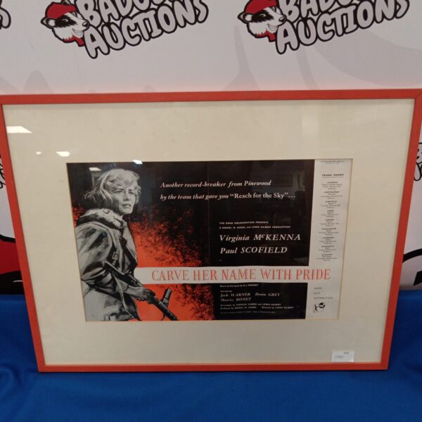 Framed vintage movie poster, a collectible piece of film history.