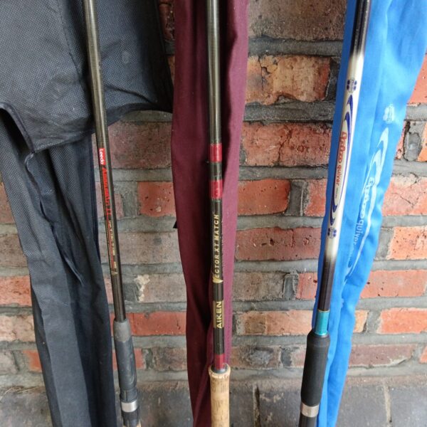 Vintage fishing rods lot including Leeda, Keenets and Aiken Victor.