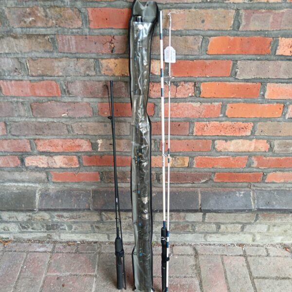 Lot of three vintage fishing rods including Shakespeare and Fladen.