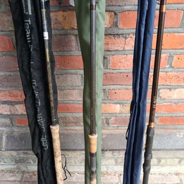 Lot of three vintage fishing rods, including Shakespeare and North Western.