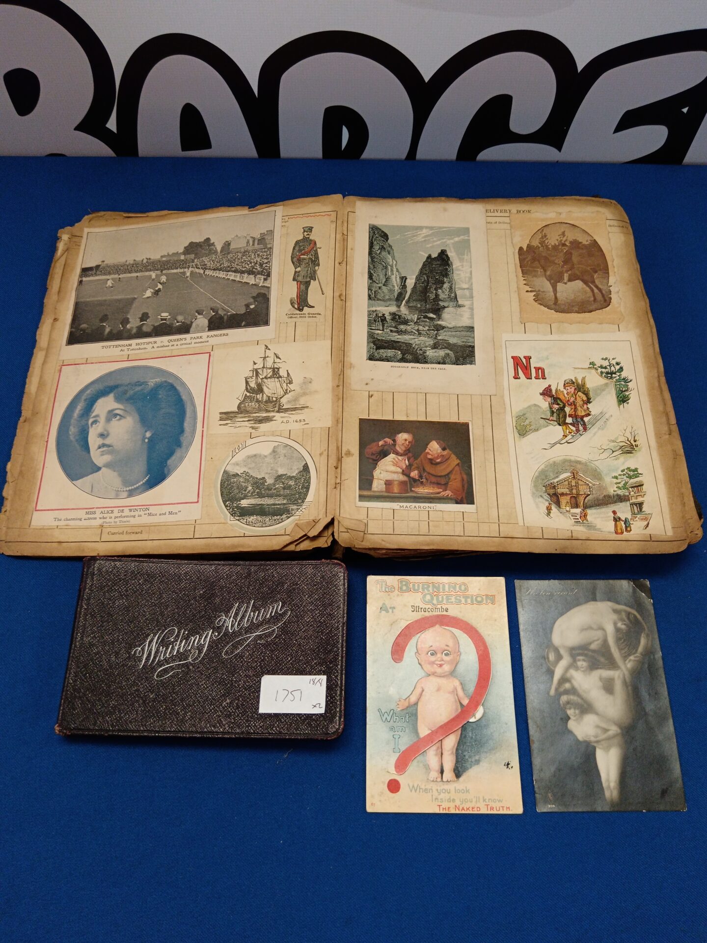 422 Victorian scrap book (poor condition)