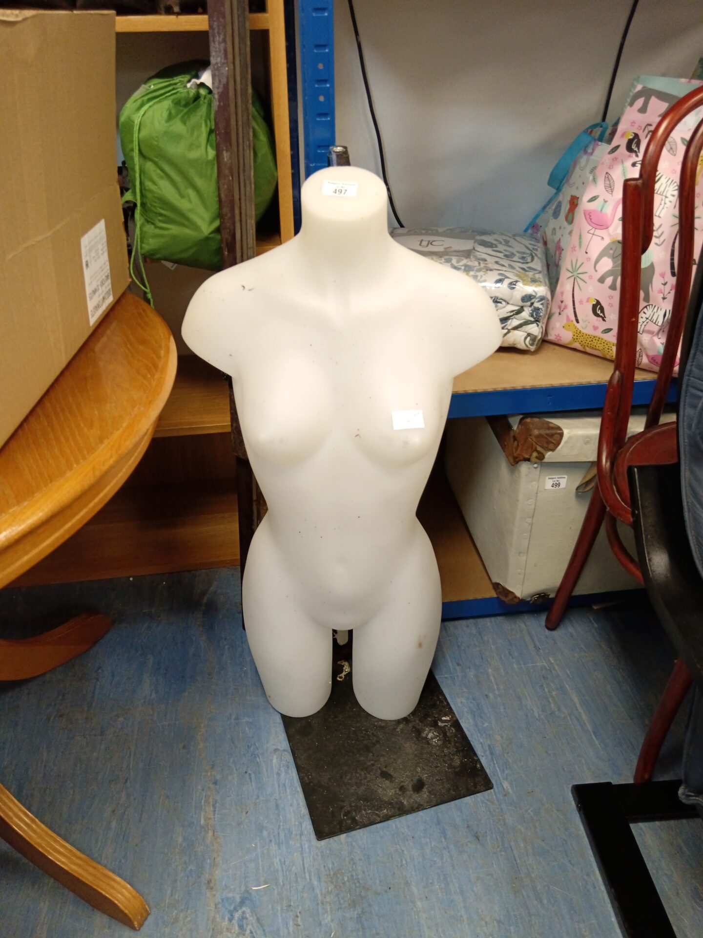 610 Plastic female mannequin torso