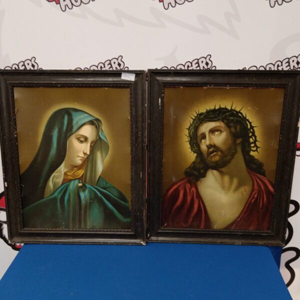 Vintage religious print of Jesus, classic devotional art.