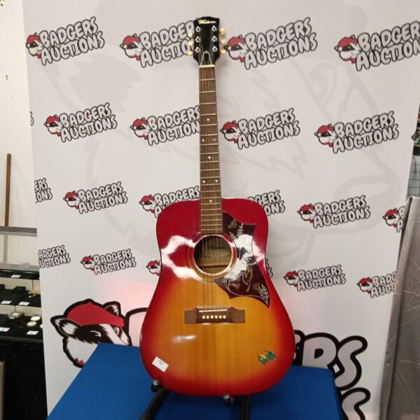 Vintage Western 9001 acoustic guitar with sunburst finish.