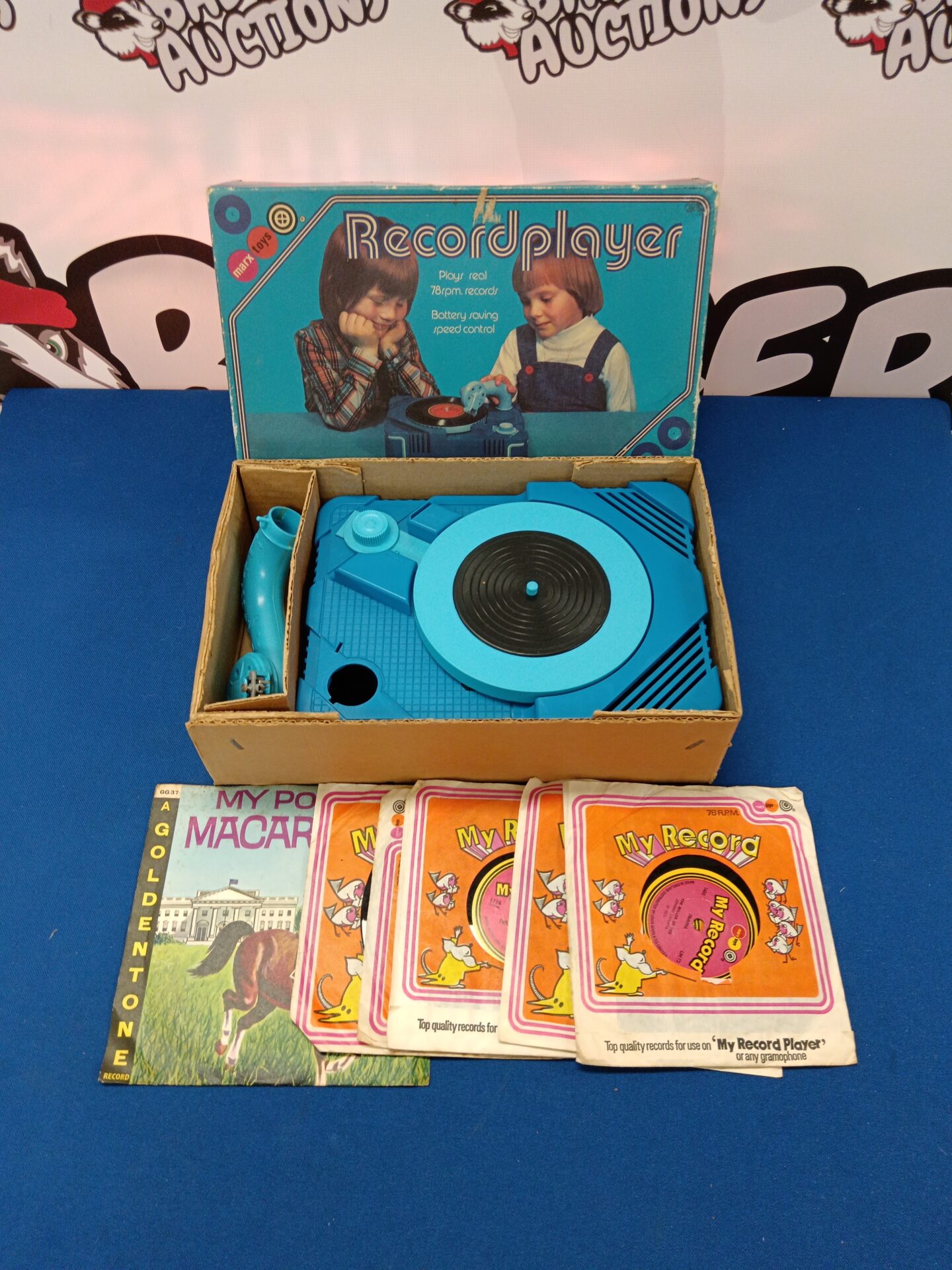 363 Vintage Marx toys record player boxed