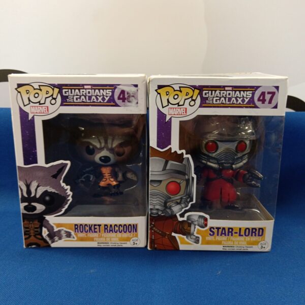 Guardians of the Galaxy Rocket Raccoon Funko Pop vinyl figure.