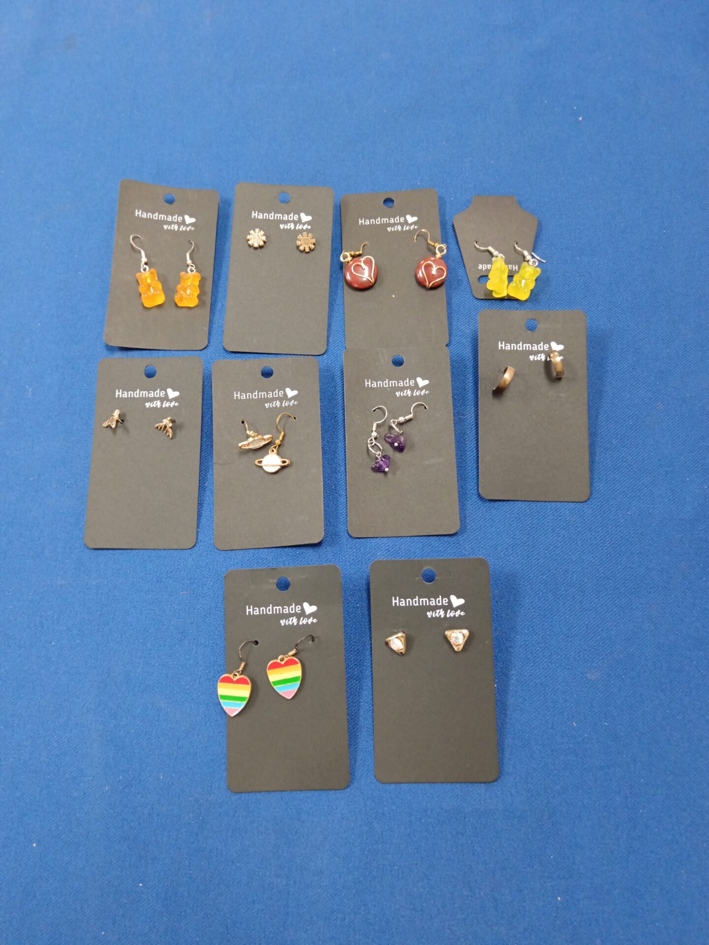 774 10 pairs of handmade earrings