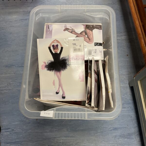 Mixed lot of patterned tights for women's fashion.