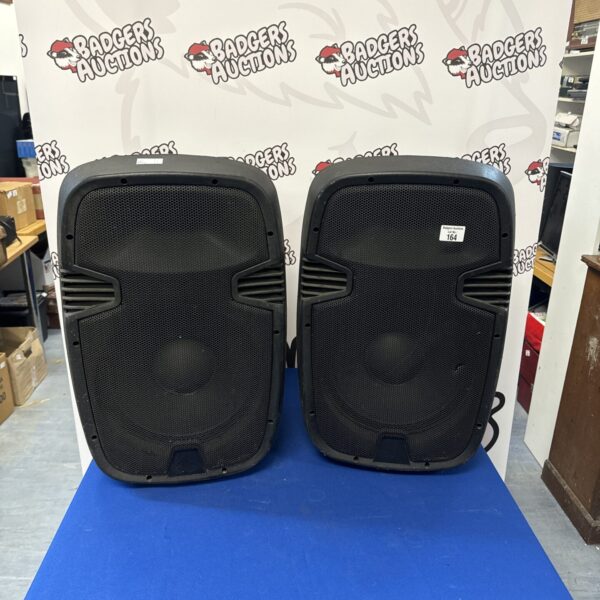 Pair of SubZero SZS-P12 passive PA speakers for audio systems.