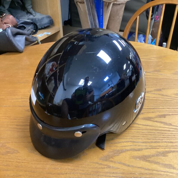 Vintage HD open face motorcycle helmet in size M.