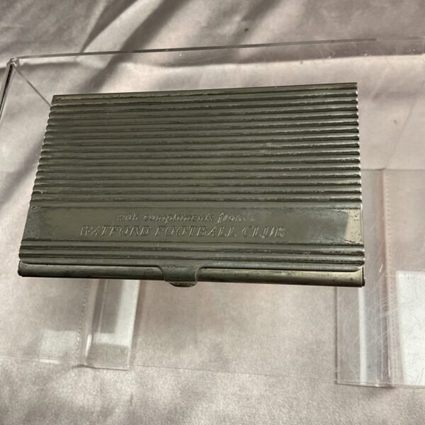 Vintage Watford Football Club card case for collectors.