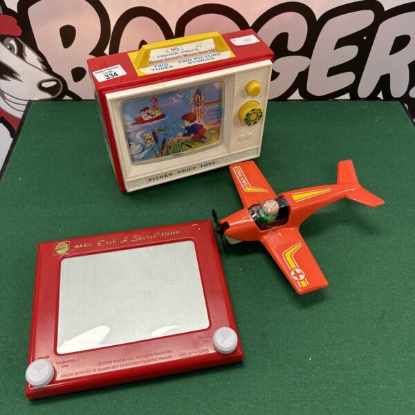 Vintage Fisher Price Giant Screen Music Box TV with Etch A Sketch
