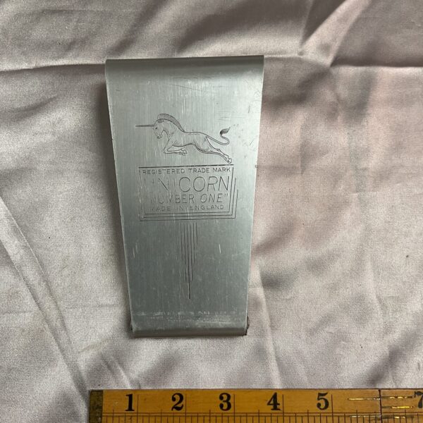 Vintage Unicorn Number One aluminium darts case, front view.