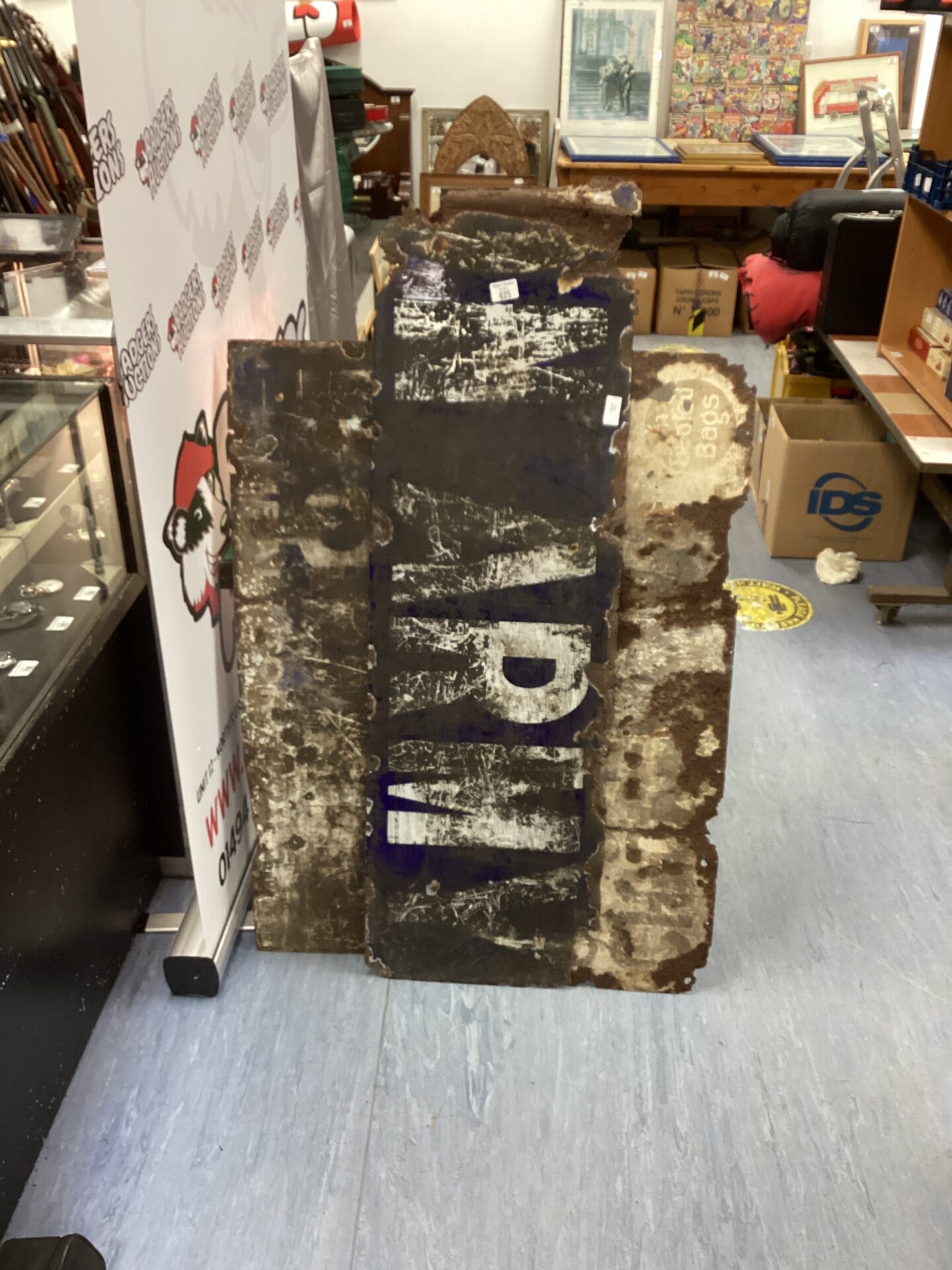 625 Three Antique Metal Signs
