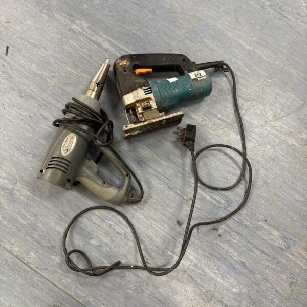 Earlex heat gun and Makita jigsaw tool lot for DIY projects.