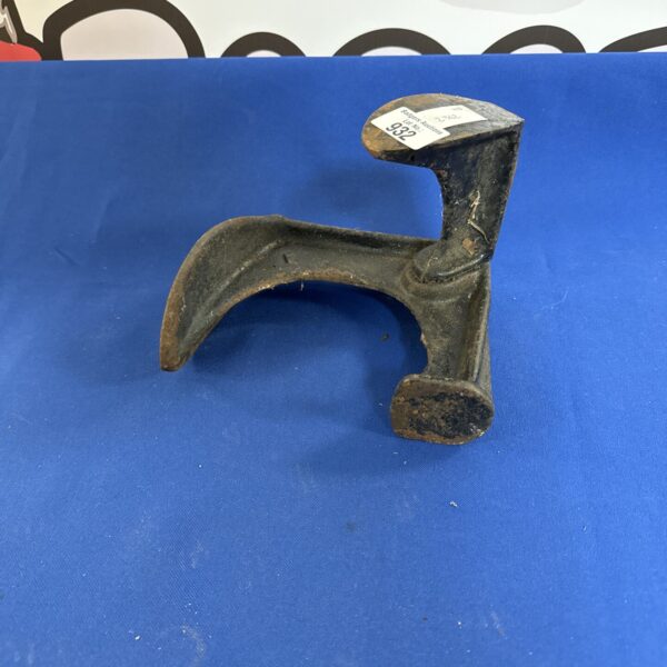 Vintage metal shoe last for shoemaking and leatherworking.