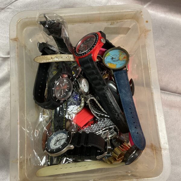 Assorted wristwatches presented as a lot for collectors or repair.