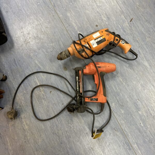 Worx drill and Tacwise staple gun lot for DIY projects.