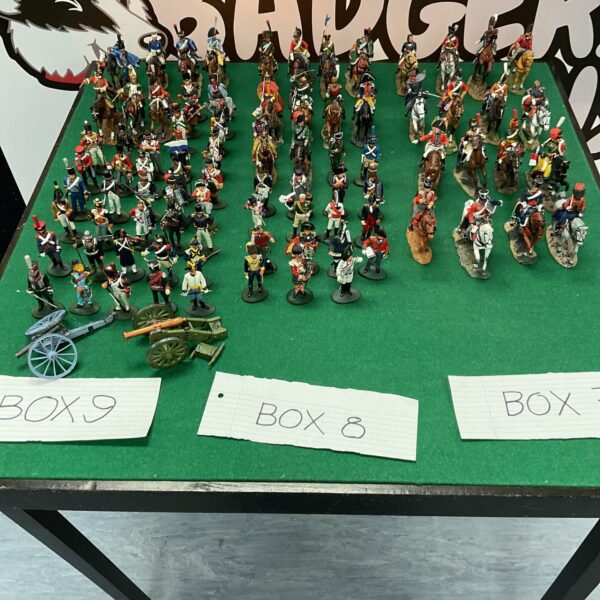 Three trays of 88 Delprado Napoleonic Waterloo die cast figures