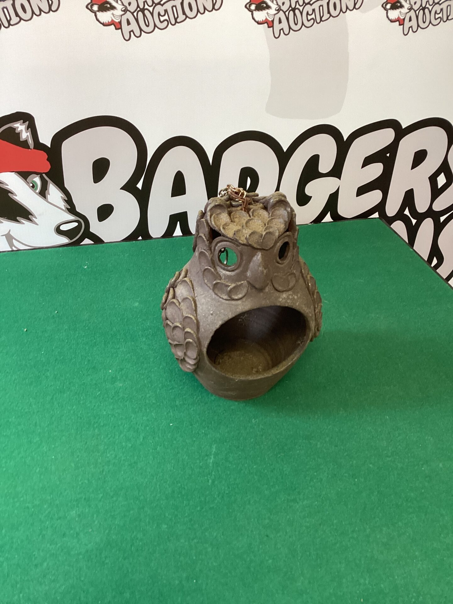 204 Pottery Owl Plant hanging pot