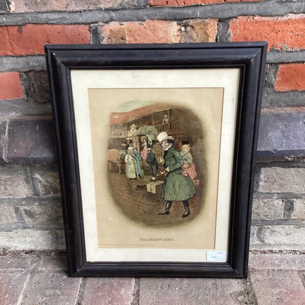 Antique chromolithograph of a coaching scene, vintage Jonnie Walker whiskey advertising.