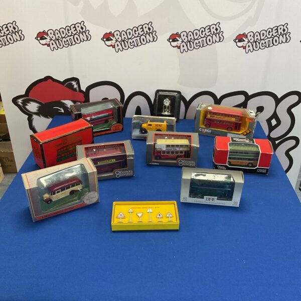 Vintage Corgi toy car lot with colourful diecast models.