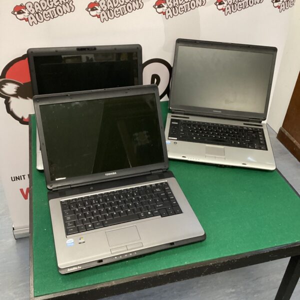 Front view of a used Toshiba Satellite Pro laptop.