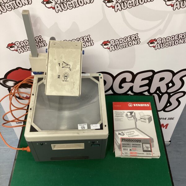 Vintage Medium 536P overhead projector with Stabilo film sheets.