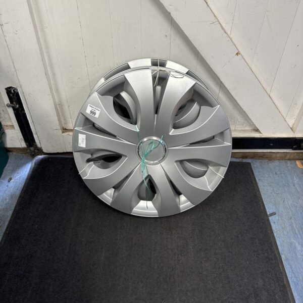 Silver 17 inch wheel trims for car styling.