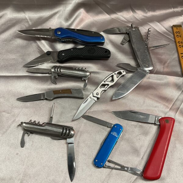 Assorted vintage pocket penknives lot for collectors and enthusiasts.