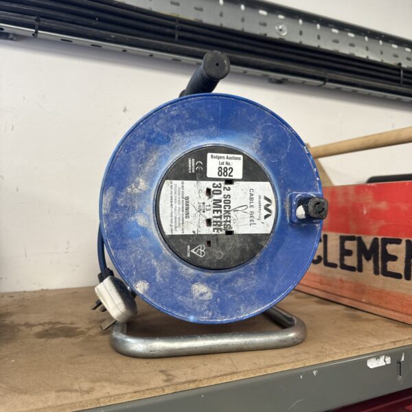 Masterplug 30m extension reel for garden and DIY use.