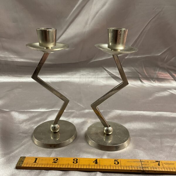 Pair Art deco candlesticks