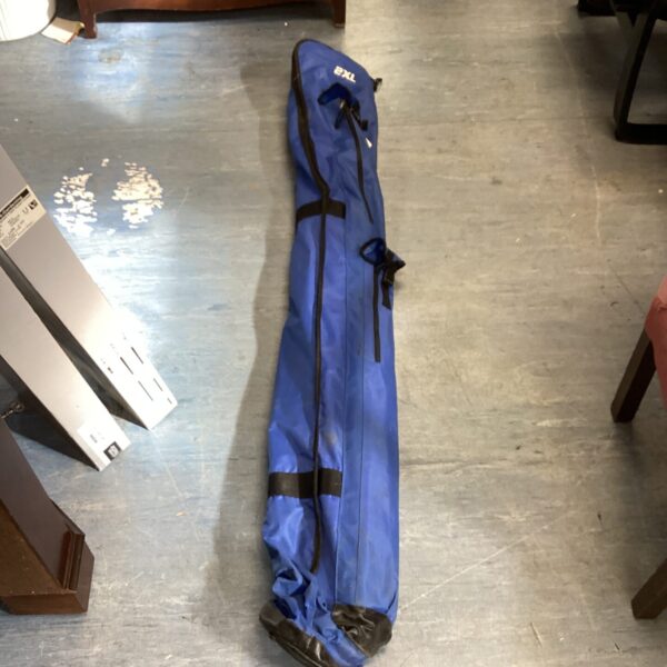 Blue 2XL fishing rod bag with carry handle.