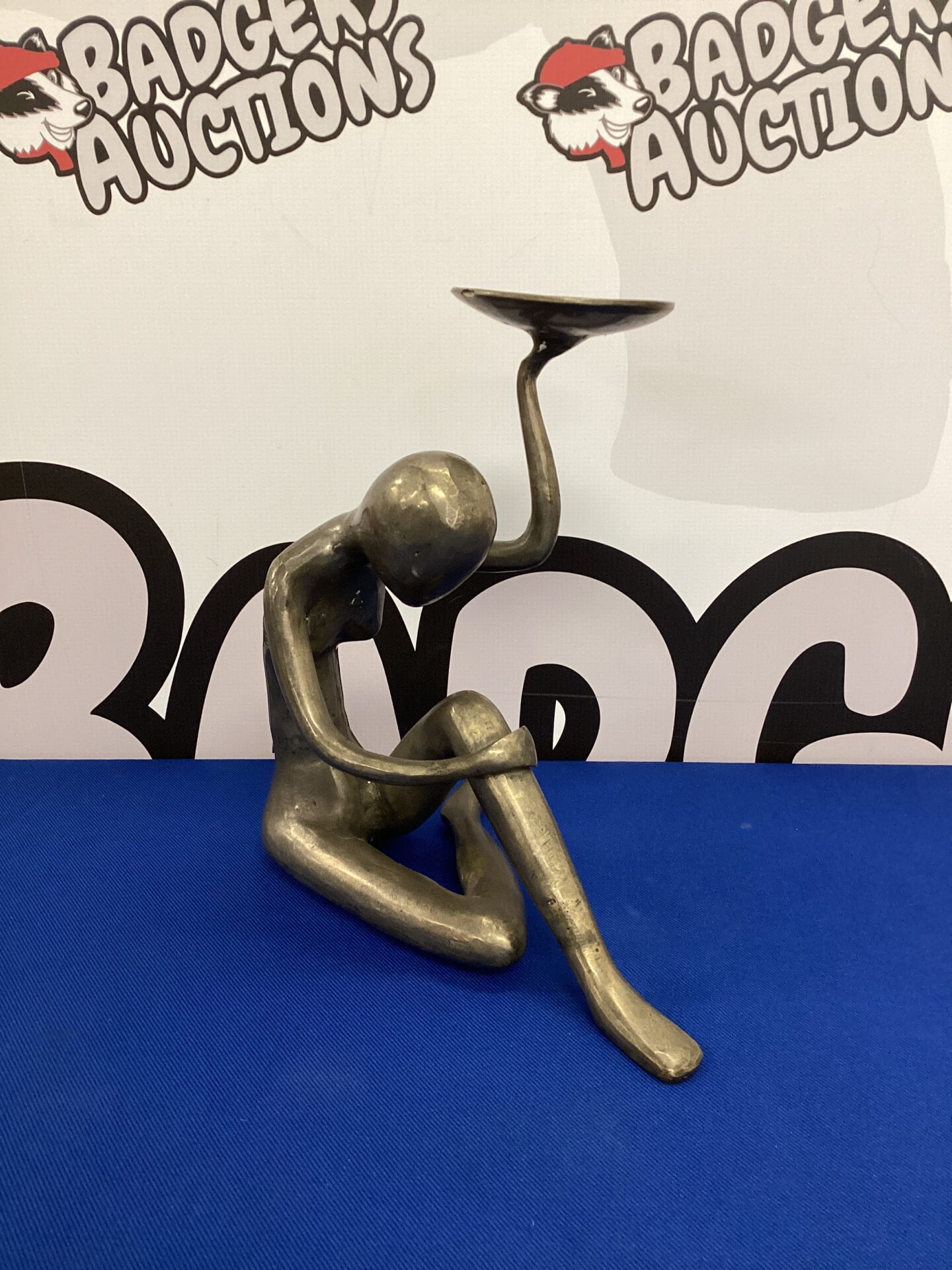 037 Metal nude lady candle holder sculpture