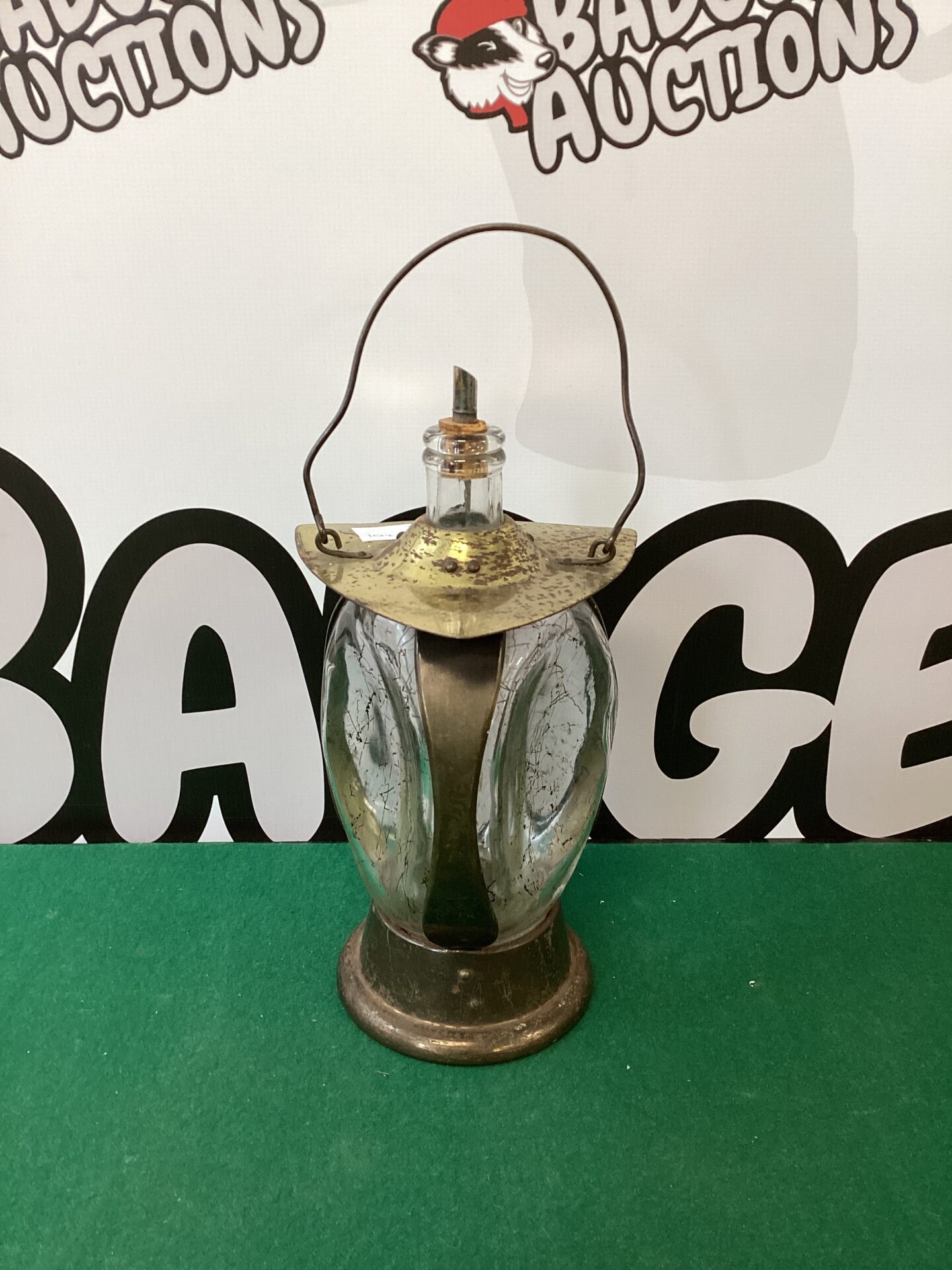 043 Vintage musical dimple bottle decanter lantern