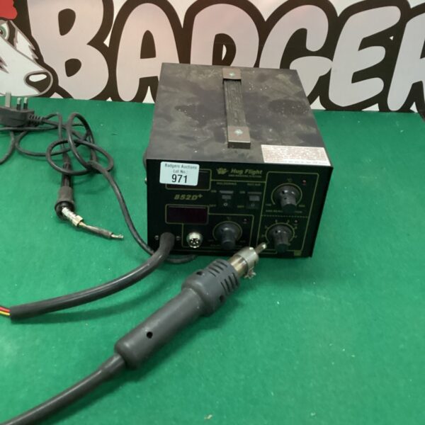 Hug Flight 852D soldering station with hot air gun attachment.