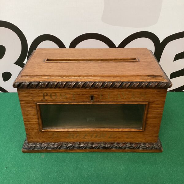 Vintage wooden post ballot box by J & J Ashford, Saxmundham.