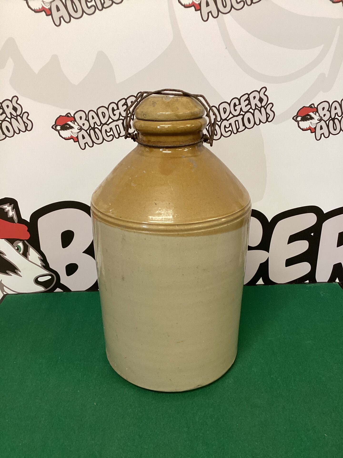 054 Large vintage salt glazed flagon