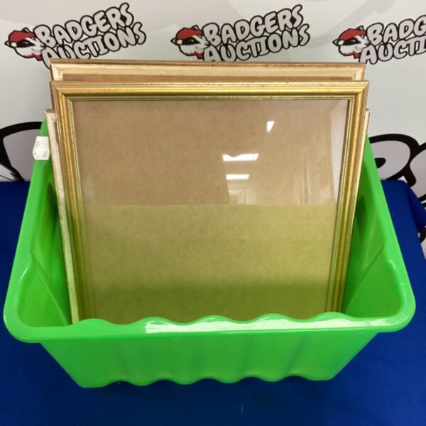 Bulk lot of new plastic picture frames for photos and art.