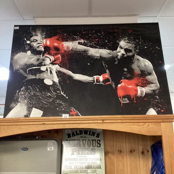 Large canvas print of Mike Tyson boxing, striking sports art.