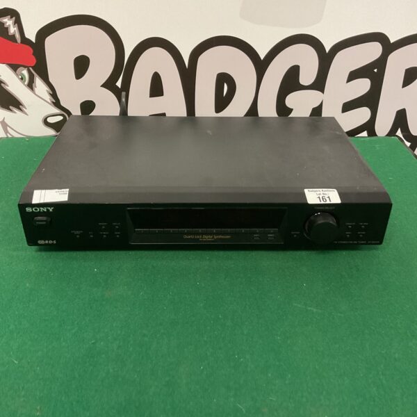 Vintage Sony ST-SE370 FM stereo tuner, black hi-fi component.