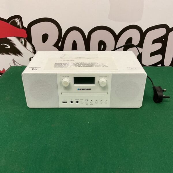 Front view of a vintage Blaupunkt DAB radio and CD player.