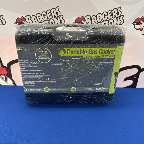 Summit portable camping gas cooker in original packaging.