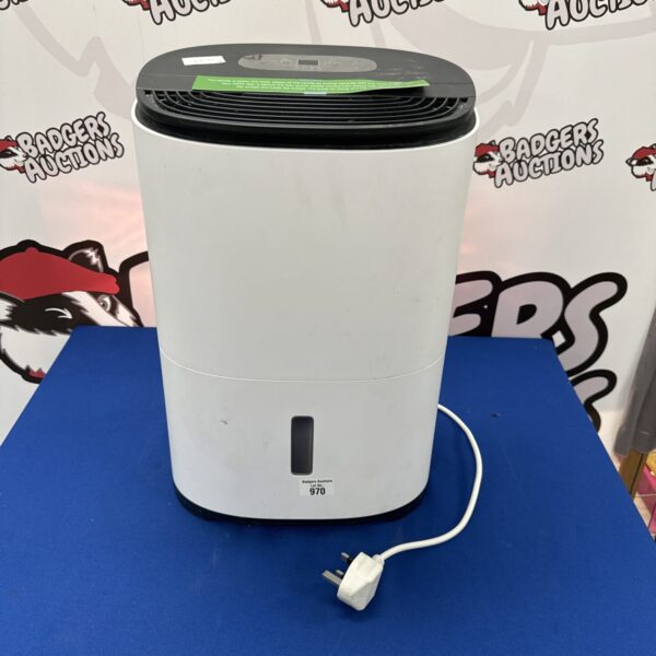 White Meaco Arete One 10L dehumidifier for home moisture removal.