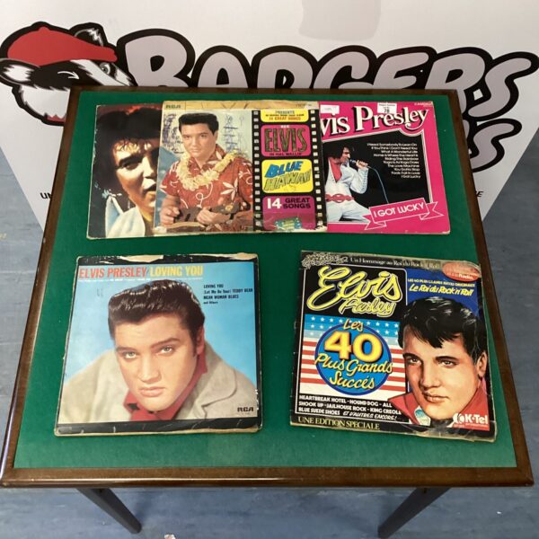 Set of 5 elvis vinyl records