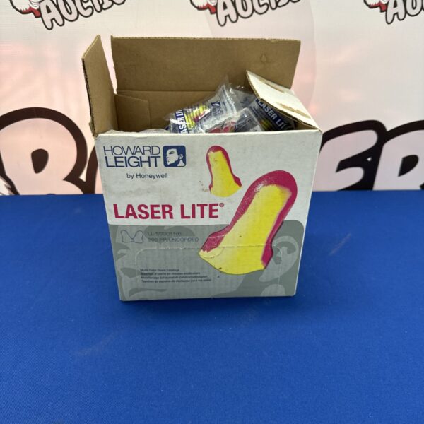 Honeywell Laser Lite earplugs in a mostly full box.