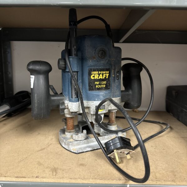 Powercraft PBF-1200 electric router for woodworking projects.