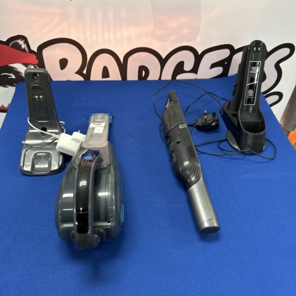 Black & Decker DustBuster and Shark handheld vacuum cleaners lot.