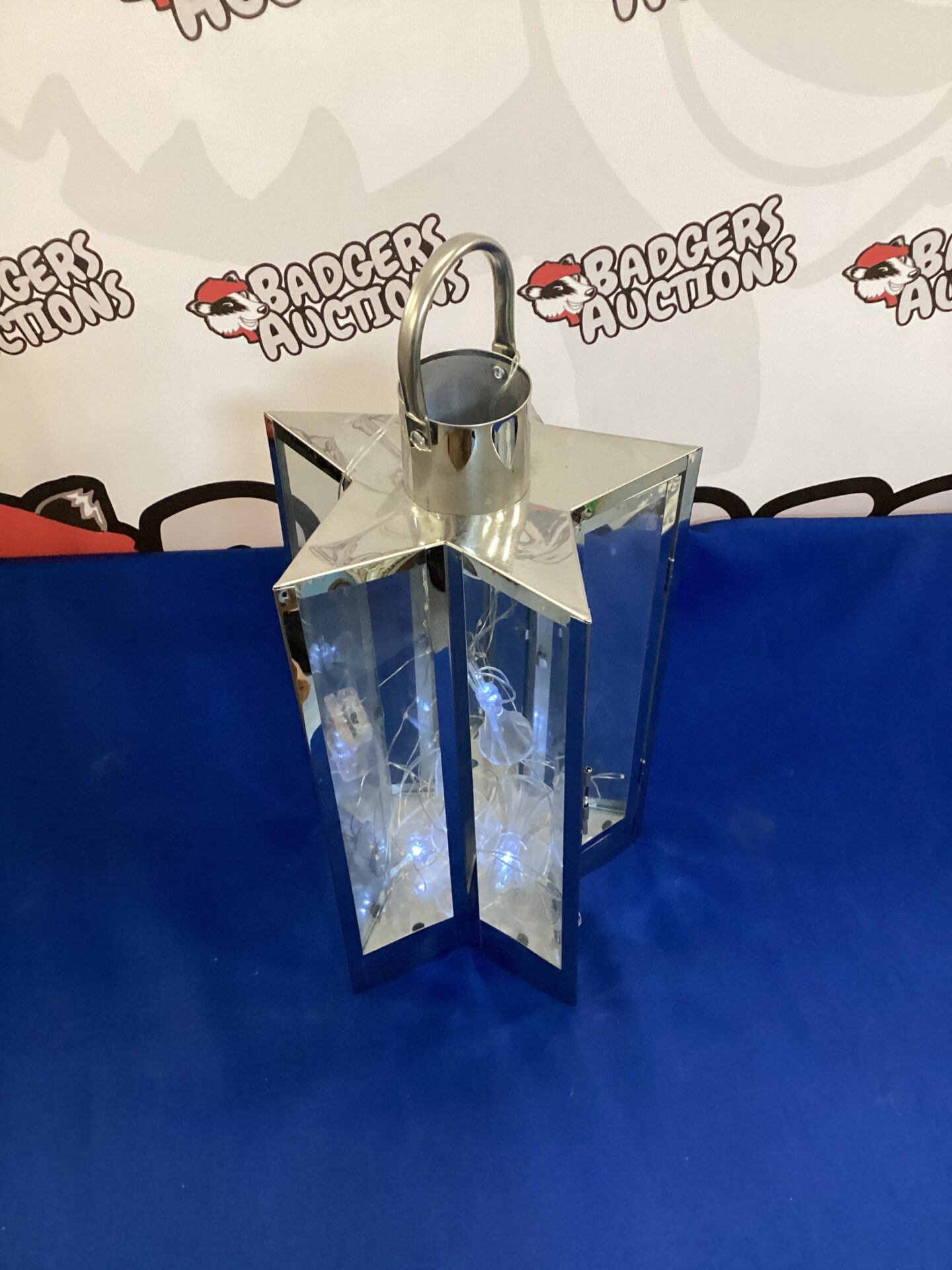 526 Chrome star shaped lantern